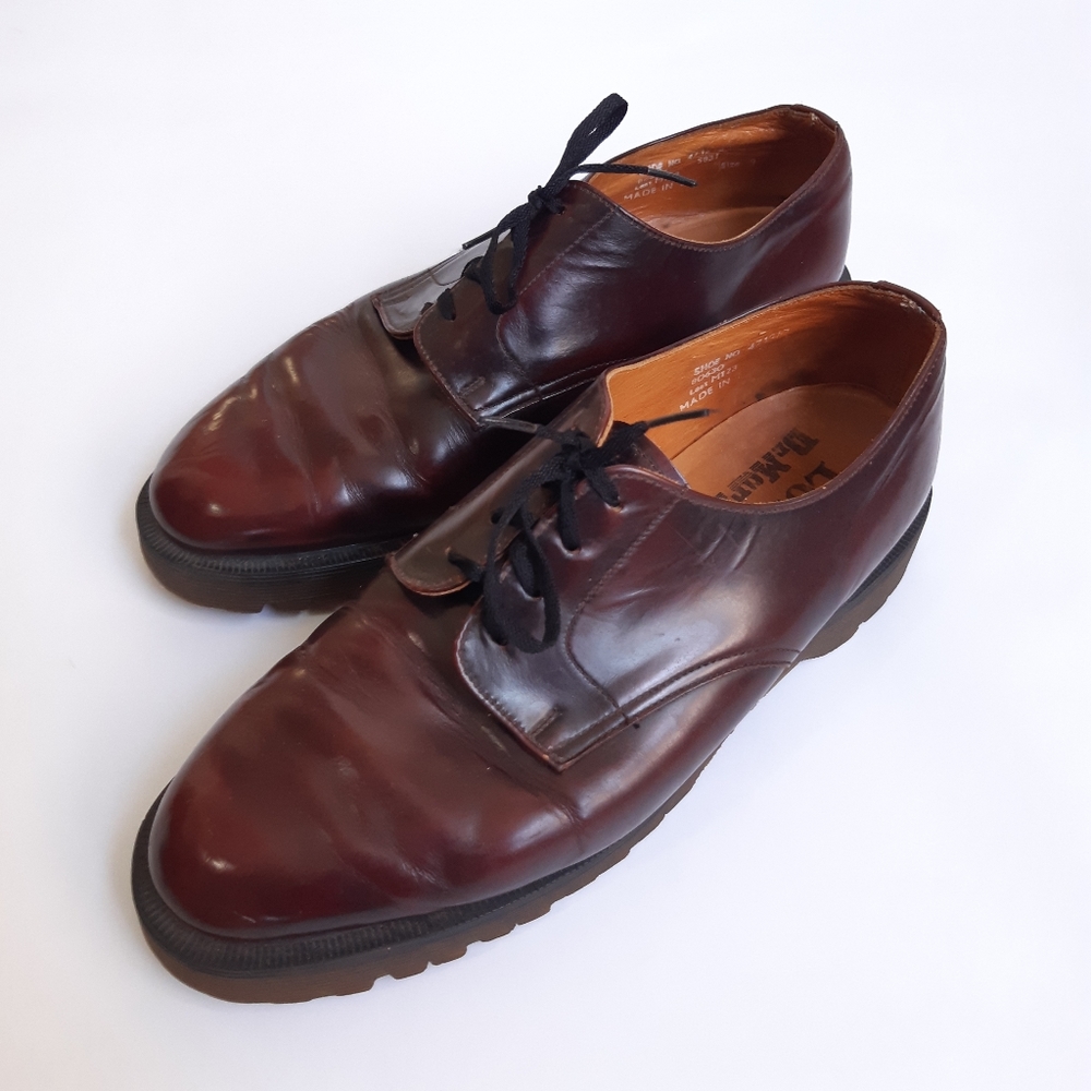 Vintage oxblood Loake x Dr. Martens oxfords - made in England